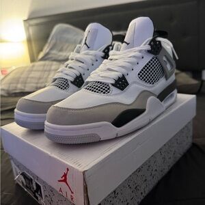 Jordan White and Gray Sneakers